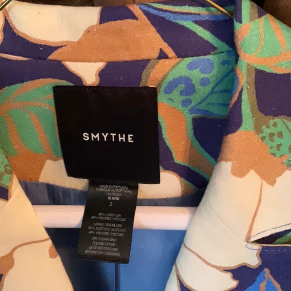 Smythe Women's Vibrant Floral Blazer - Blue and Green - Picture 2 of 3